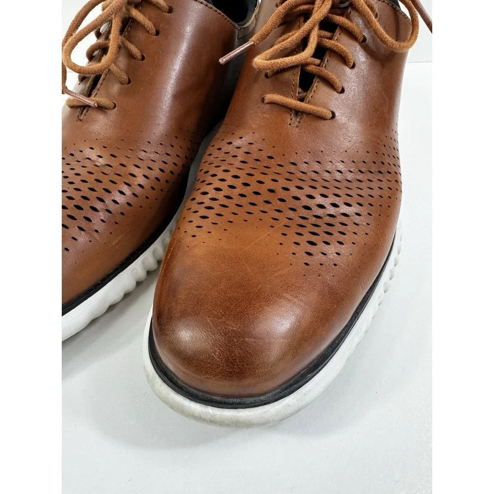 Cole Haan Perforated Leather Casual Sneakers Brown Men's Size 12M C27879